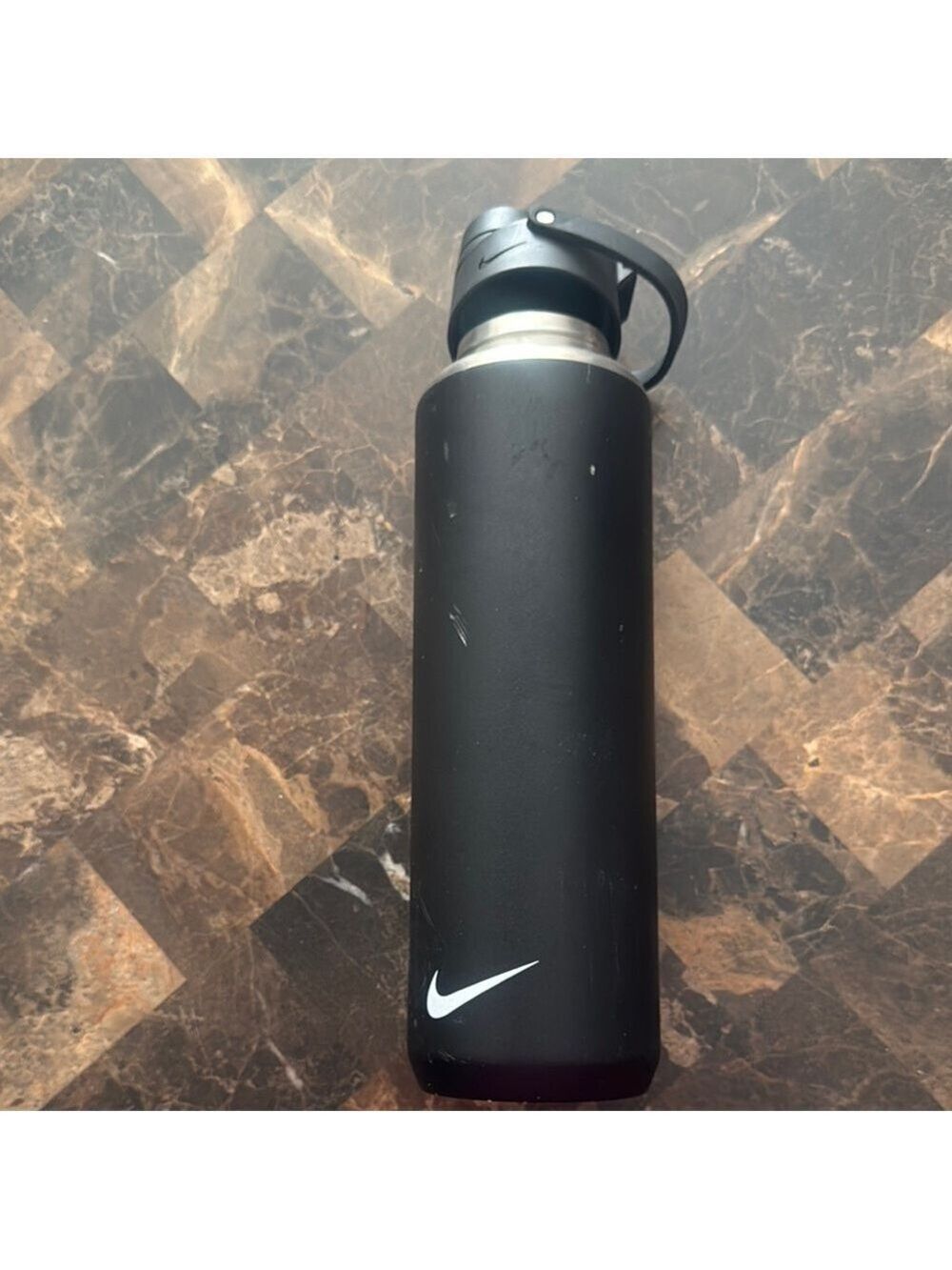 Nike Black Water Bottle With Iconic White Check❤️